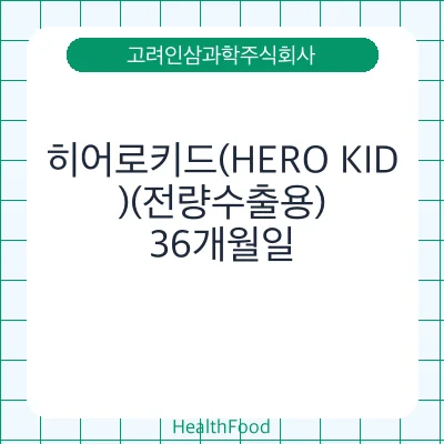 히어로키드(HERO KID,)(전량수출용)