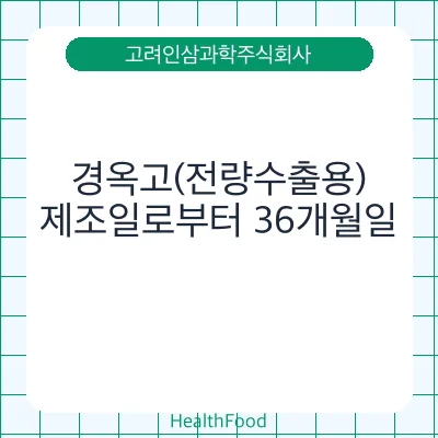 경옥고(전량수출용)