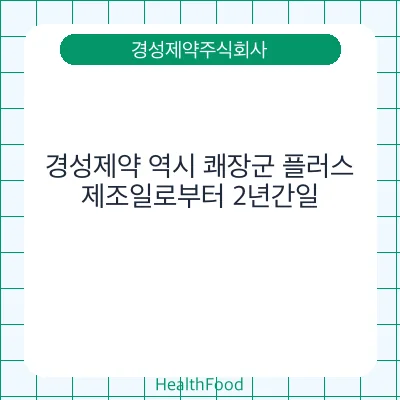 경성제약 역시 쾌장군 플러스