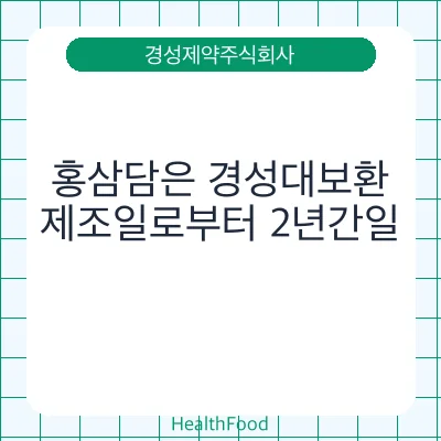 홍삼담은 경성대보환 - 경성제약주식회사 건강기능식품