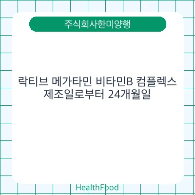 락티브 메가타민 비타민B 컴플렉스