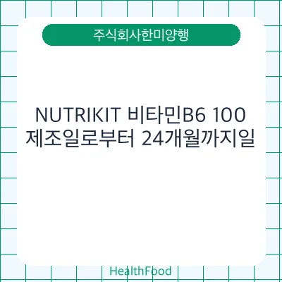NUTRIKIT 비타민B6 100