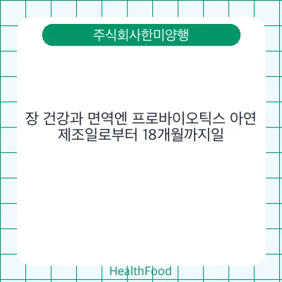 장 건강과 면역엔 프로바이오틱스 아연