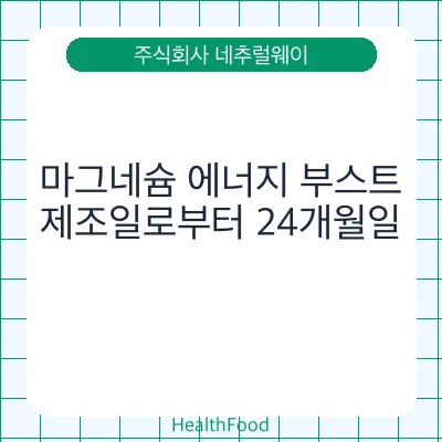 마그네슘 에너지 부스트