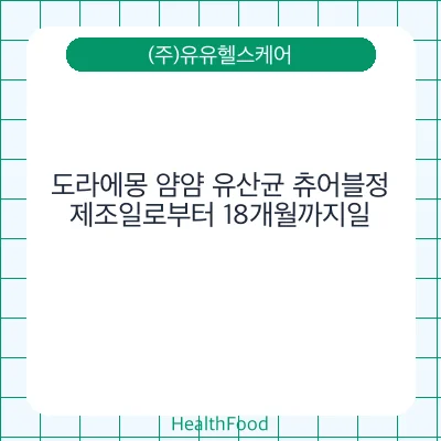 도라에몽 얌얌 유산균 츄어블정