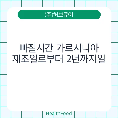 빠질시간 가르시니아