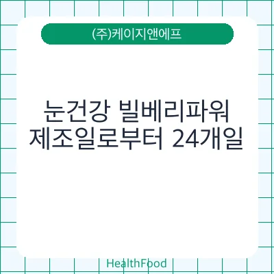 눈건강 빌베리파워