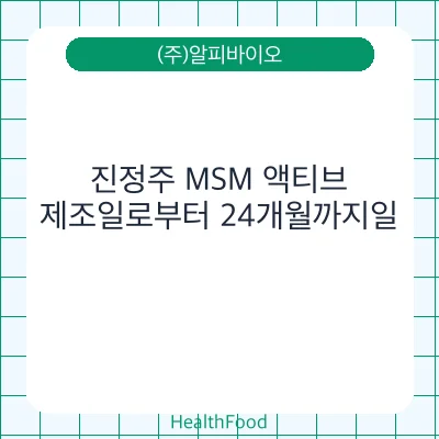 진정주 MSM 액티브