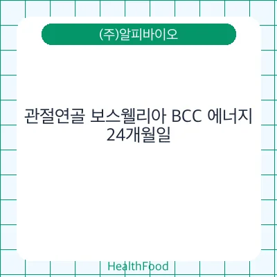 관절연골 보스웰리아 BCC 에너지