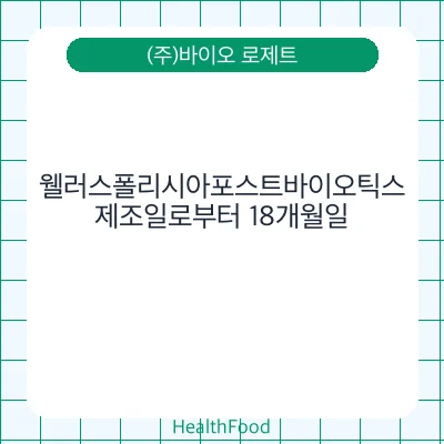 웰러스폴리시아포스트바이오틱스