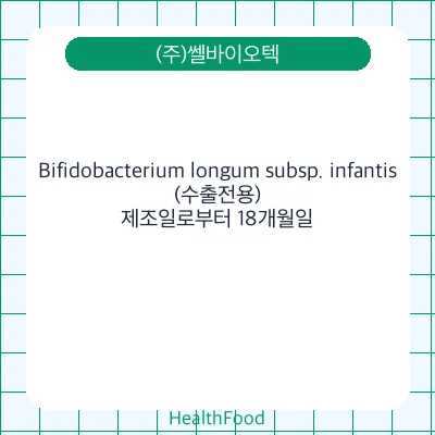 Bifidobacterium longum subsp. infantis(수출전용)