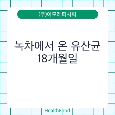 녹차에서 온 유산균
