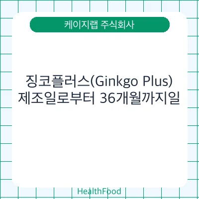 징코플러스(Ginkgo Plus)