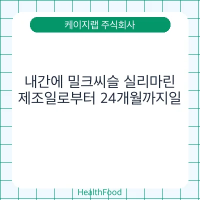 내간에 밀크씨슬 실리마린
