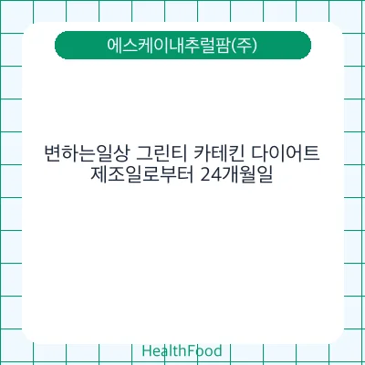 변하는일상 그린티 카테킨 다이어트