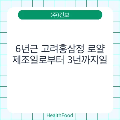 6년근 고려홍삼정 로얄