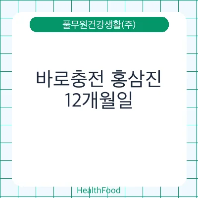 바로충전 홍삼진