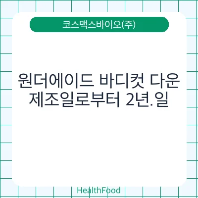 원더에이드 바디컷 다운