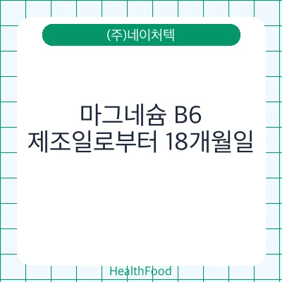 마그네슘 B6