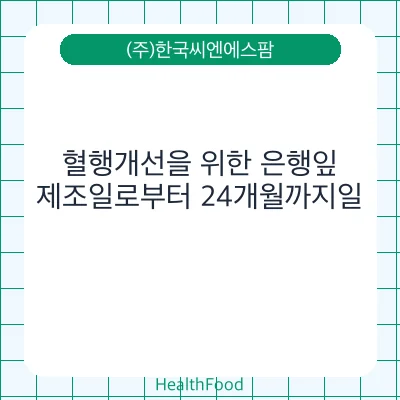 혈행개선을 위한 은행잎