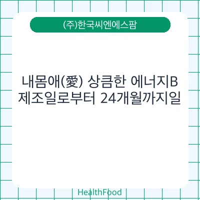 내몸애(愛) 상큼한 에너지B
