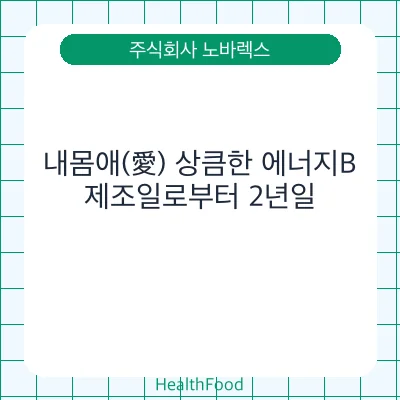 내몸애(愛) 상큼한 에너지B