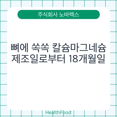 뼈에 쏙쏙 칼슘마그네슘