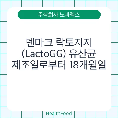 덴마크 락토지지(LactoGG) 유산균