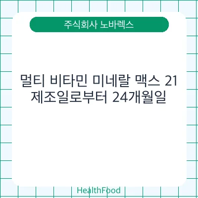 멀티 비타민 미네랄 맥스 21