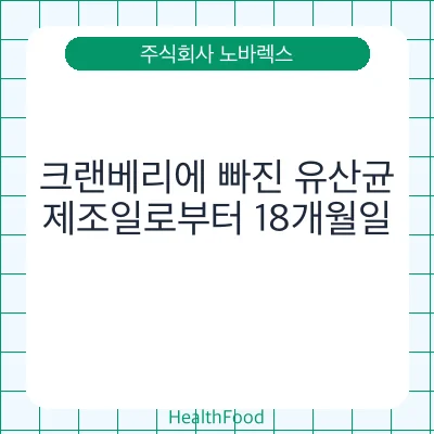 크랜베리에 빠진 유산균