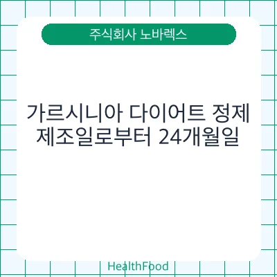 가르시니아 다이어트 정제