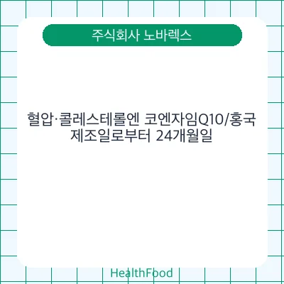 혈압·콜레스테롤엔 코엔자임Q10/홍국