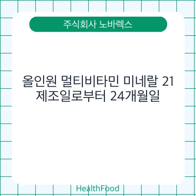 올인원 멀티비타민 미네랄 21