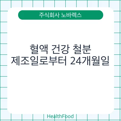 혈액 건강 철분