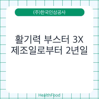 활기력 부스터 3X
