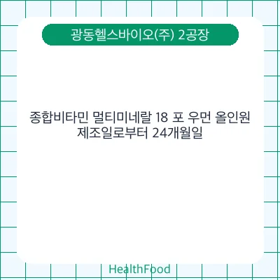 종합비타민 멀티미네랄 18 포 우먼 올인원