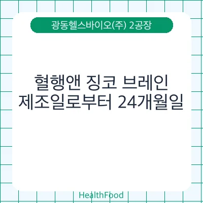 혈행앤 징코 브레인