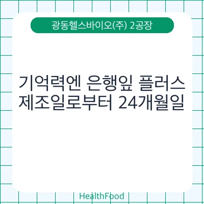 기억력엔 은행잎 플러스