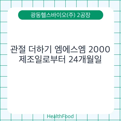 관절 더하기 엠에스엠 2000