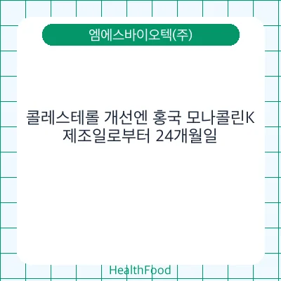 콜레스테롤 개선엔 홍국 모나콜린K