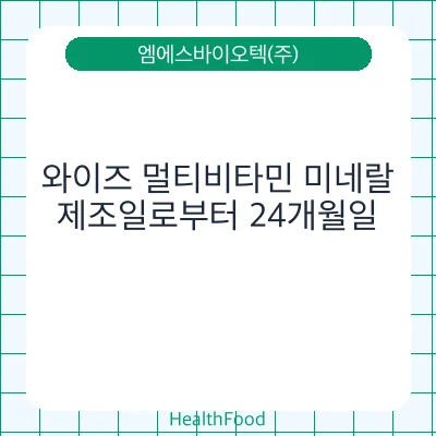와이즈 멀티비타민 미네랄