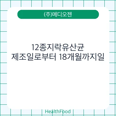 12종지락유산균