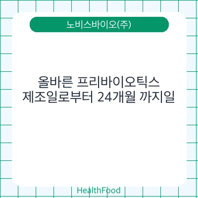 올바른 프리바이오틱스