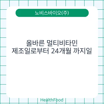 올바른 멀티비타민