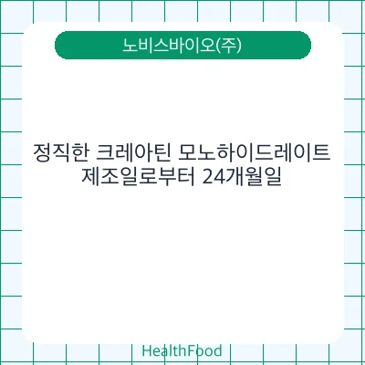 정직한 크레아틴 모노하이드레이트