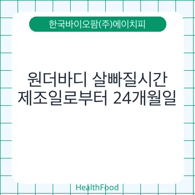 원더바디 살빠질시간