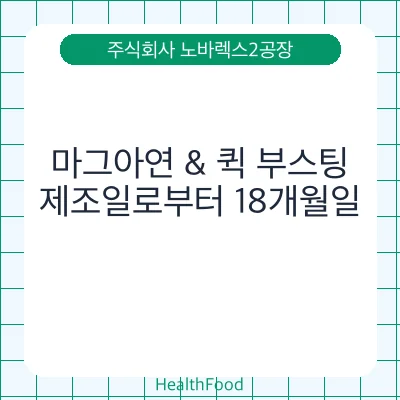 마그아연 & 퀵 부스팅