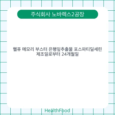 헬퓨 메모리 부스터 은행잎추출물 포스파티딜세린