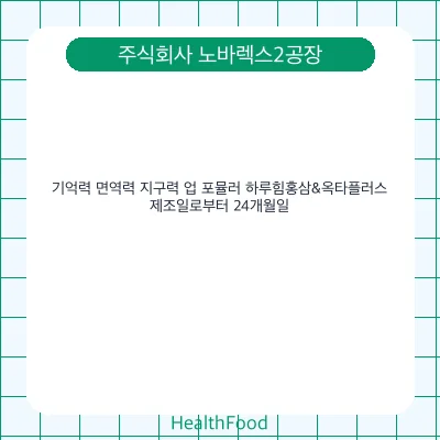 기억력 면역력 지구력 업 포뮬러 하루힘홍삼&옥타플러스