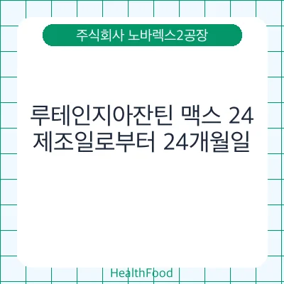루테인지아잔틴 맥스 24